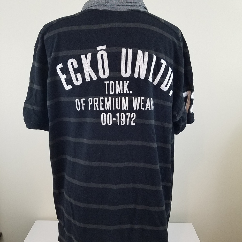 Ecko Unltd Men's Striped Polo Shirt 3XL